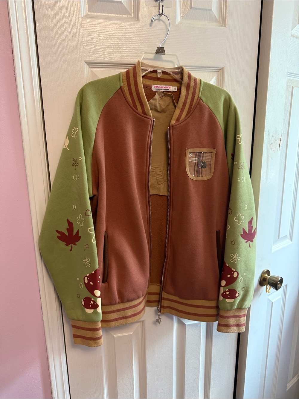 Green & Brown Autumn theme Bomber Jacket